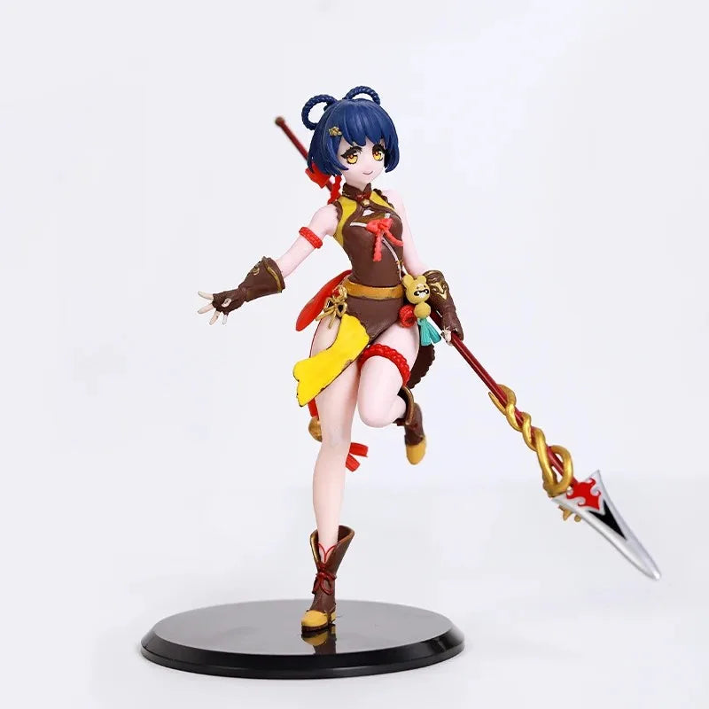Anime Genshin XiangLing Figure Serve Cute Kawayi Doll PVC 19cm Model Doll Toy Base Toy Doll Figuine Ornament Action Ornaments