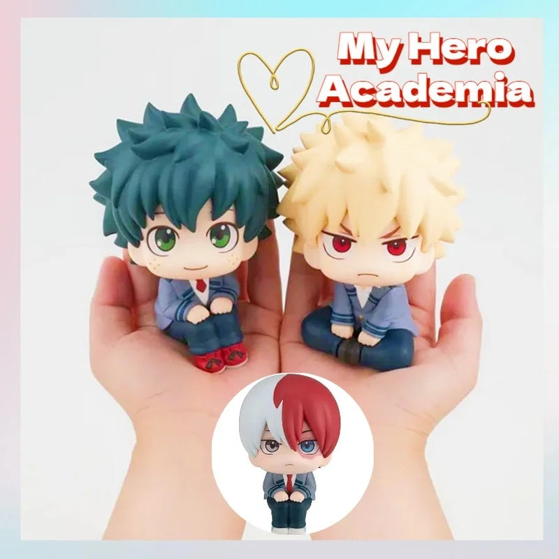 Boku No Hero Academia Anime Figure 10cm Midoriya Izuku Action Figure with Bakugo Katsuki/Todoroki Shoto PVC Collection Toys