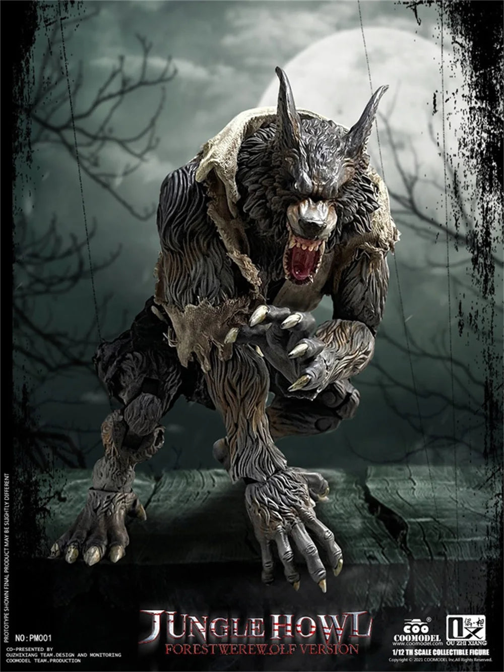 1/12 COOMODEL PM001 PM002 Palmtop Monsters Forest Werewolf Jungle Howl Standard Royal Version With Platform Set Gift For Child