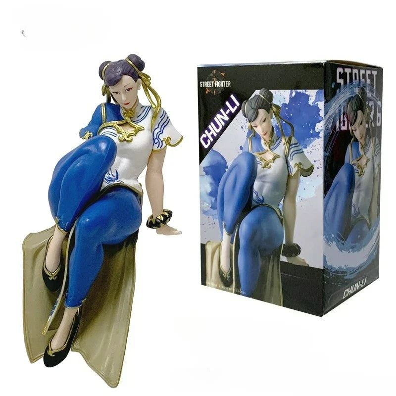 14cm Street Fighter 6 Anime Game Figure Chun-Li Action Figure Noodle Stopper Figurine Decorations PVC Collection Model Toys Gift