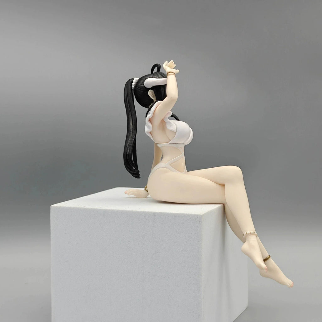 Overlord Albedo Anime Figure 16cm White Swimsuit Models Collection Ornaments Action Noodle Stopper Model PVC Collectible Toy