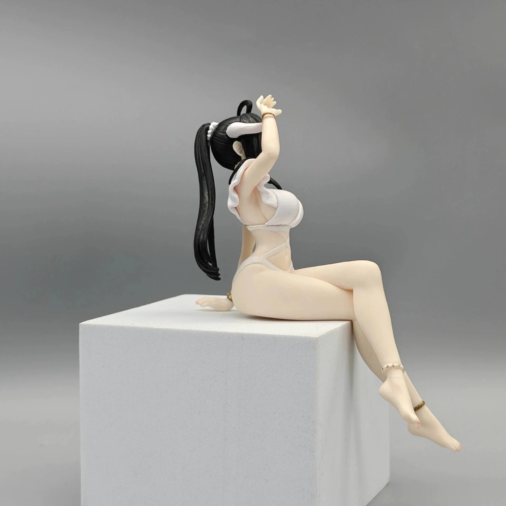 Overlord Albedo Anime Figure 16cm White Swimsuit Models Collection Ornaments Action Noodle Stopper Model PVC Collectible Toy