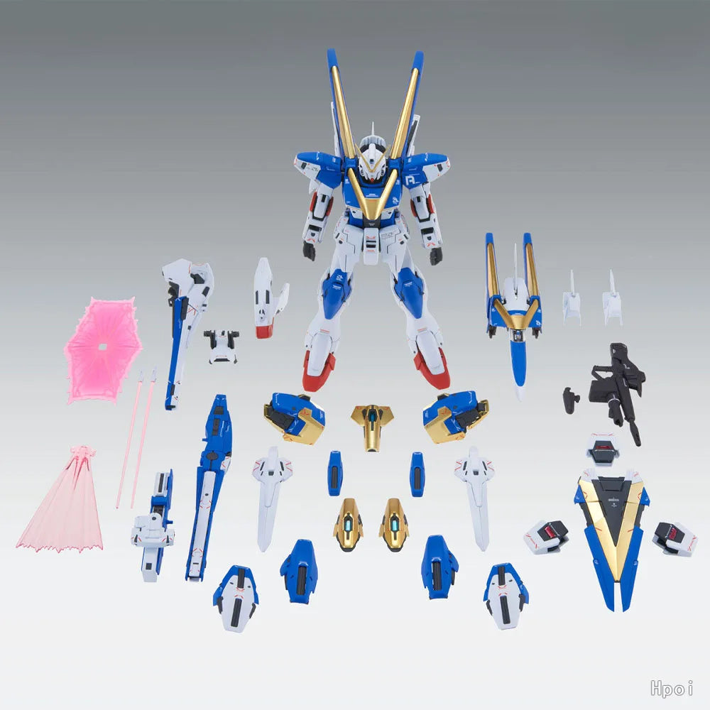 Bandai Genuine MGSD Mobile Suit Gundam Victory V2 Gundam Assault Buster Ver.Ka Collectible Assembly Model toy