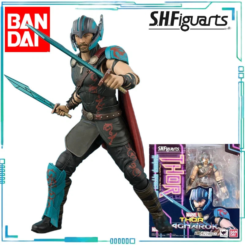 Bandai Genuine S.H.Figuarts SERIES Thor: Ragnarok THOR and  Hulk Finished Product Movable Model Retro Toy Collection As A Gift