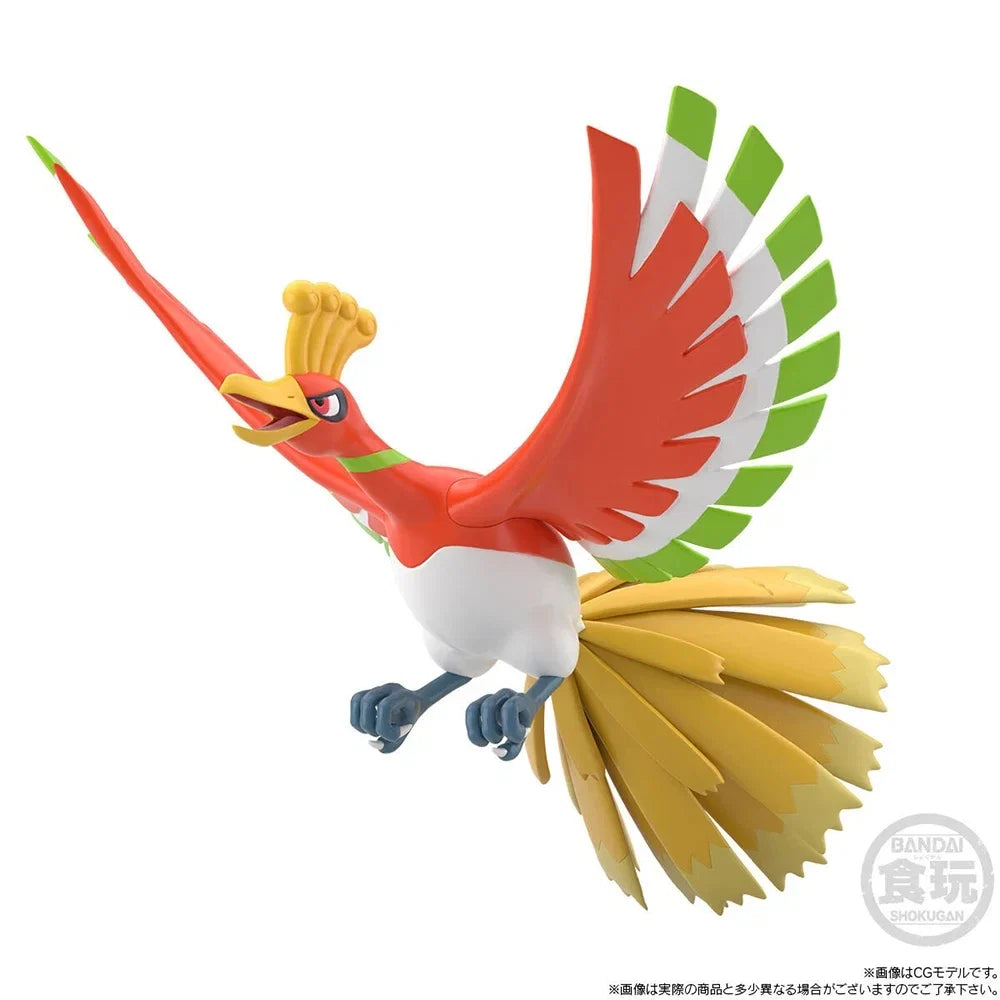 In Stock Original Bandai Pokemon Scale World Kanto Region Ho-Oh 1/20 Collectible Table Decoration Model Toys Figures Gifts