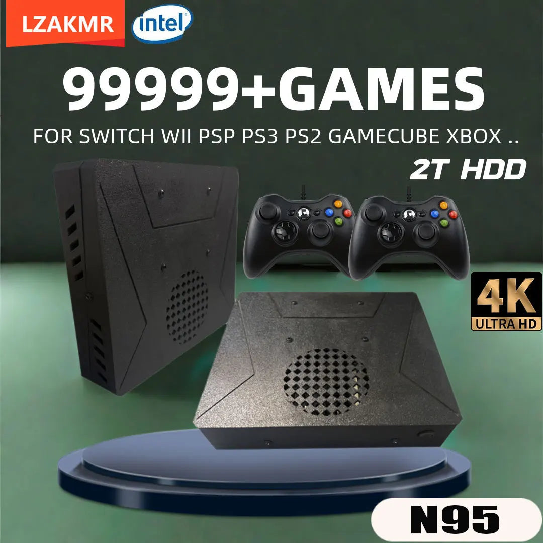 LZAKMR NEW Upgrade S1 Game Box Dual System Windows11 2TB Game System 99999+GAME For SWITCH PS2 PS3 WII SS GAMECUBE Sega Saturn