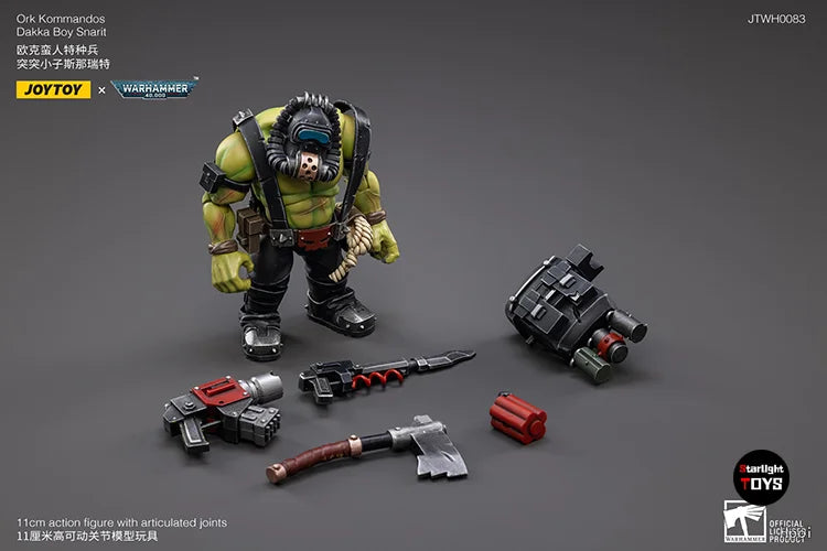JOYTOY 1/18 Action Figure Warhammer 40K Ork Komandos Dakka Boy Snarit Model Toy Gifts