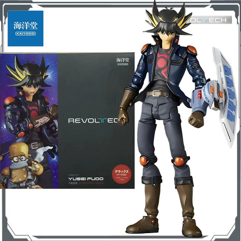 KAIYODO Original REVOLTECH JUNK WARRIOR&Yusei Fudo 200mm&165mm Anime Action Figure Assembly Model Toys  Model Gifts for Boys