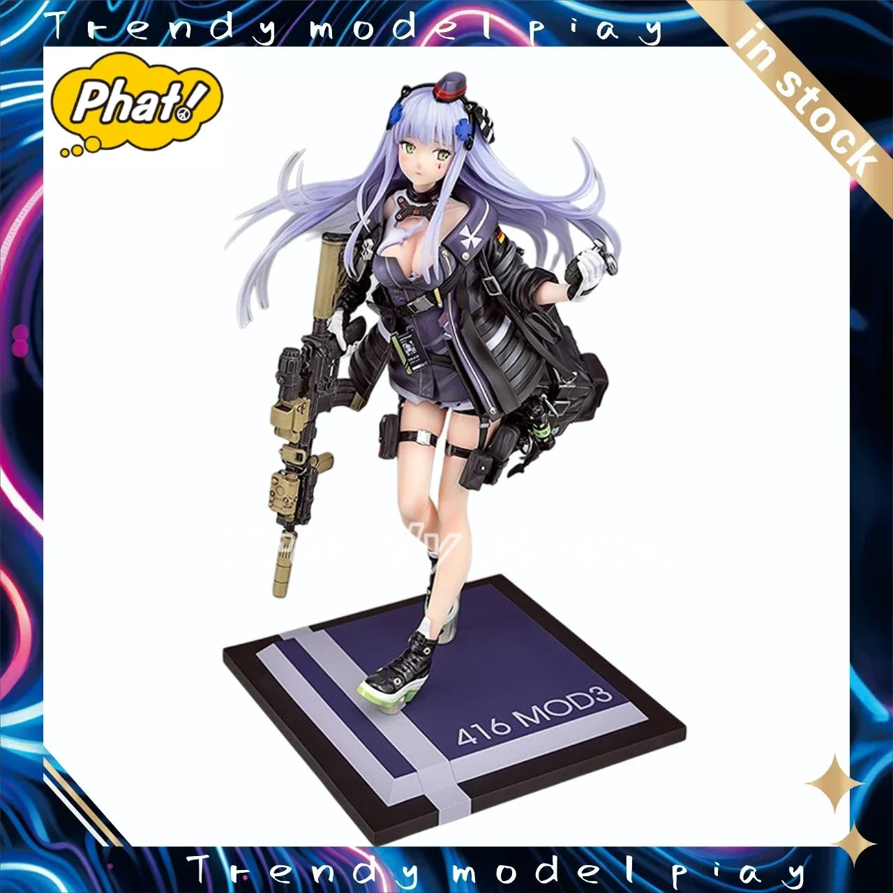 In Stock Original Phat! Girls Frontline HK416 MOD3 Damage Edition 1/7 Action Figure Model Figures Toys Gift Collection Ornaments