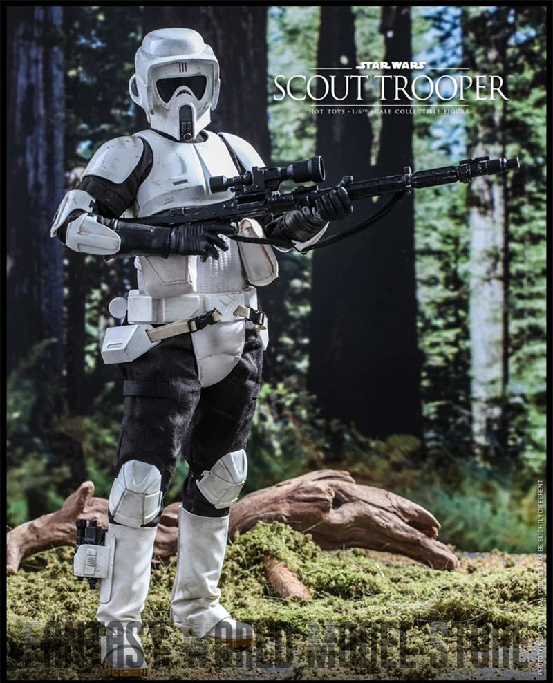 In Stock Hot Toys MMS611 1/6 Scale Return of the Jedi Scout Trooper Full Set Collectible 12'' Male Soldier Action Figure Model
