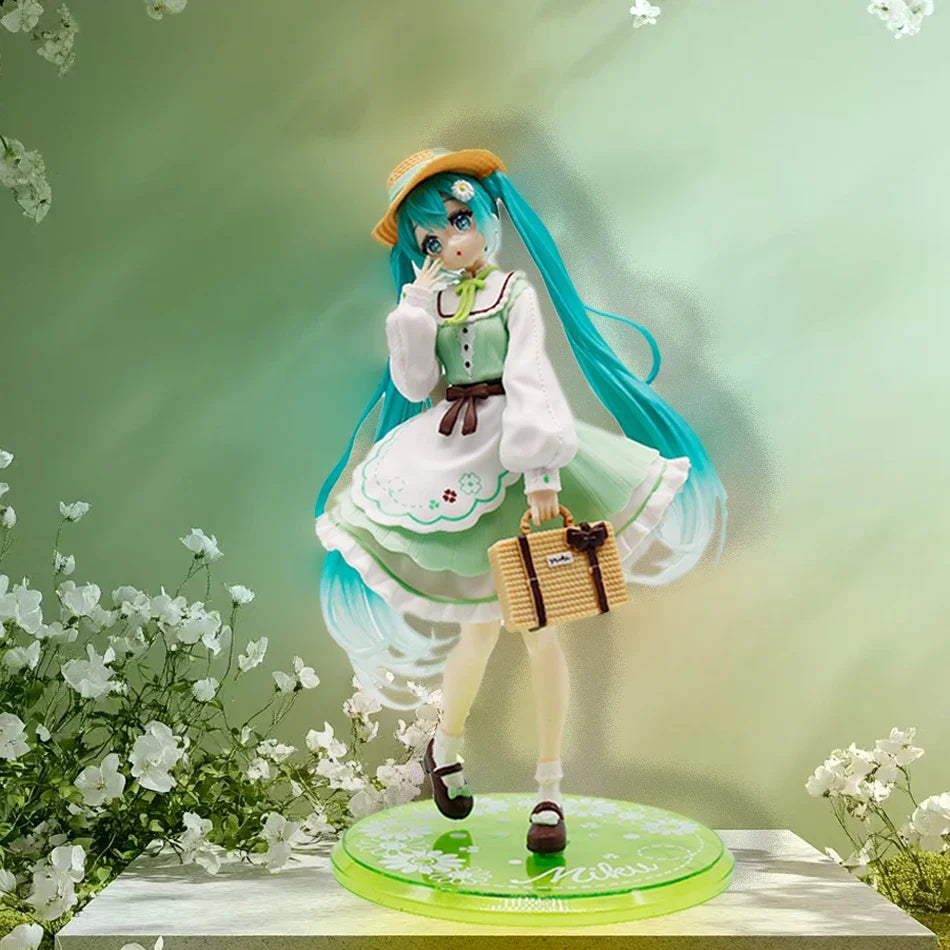 Christmas Anime 20cm Standing posture Green Dress PVC Action Figure Model Doll Decoration for Valentine's Day Gift