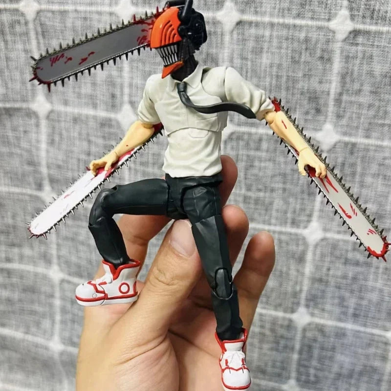 New Figma 586 Chainsaw Man Action Figure Shf Denji Katana Man Anime Model Doll Statue Joint Movable Movie Toys New Year'S Gifts