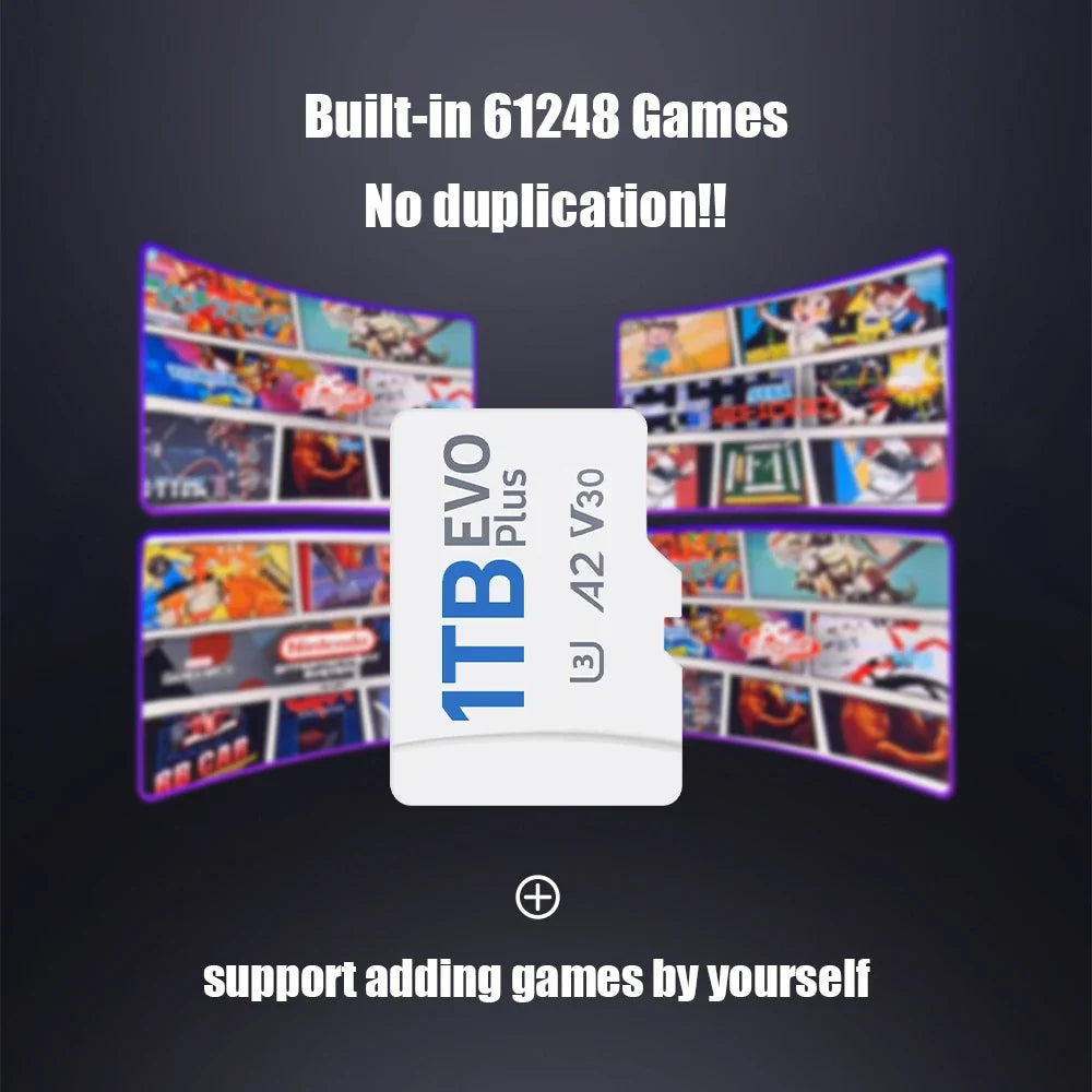 Batocera 1TB Game Card with 61200+Retro Games for PS3/PS2/PS1/PSP/MAME/WII/NES/SS for Steam Deck/Win 600/GDP WIN4/Win PC/Laptop