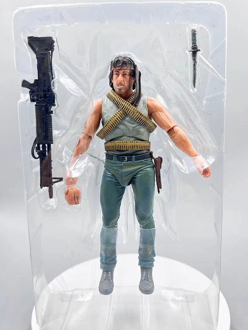 NECA Figure First Blood John J Rambo PVC Action Figure Collectible Model Toys Joint Movable Doll Birthday Present