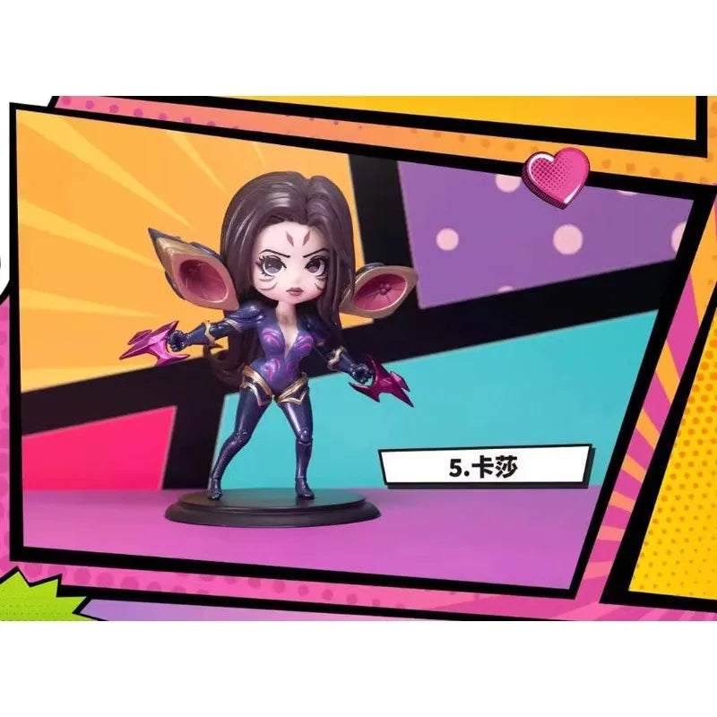 Bandai CALS POP LOL League of Legends Miss Fortune Seraphine Caitlyn Kiramman Q Version Action Figures Model Toys Surprise Gift