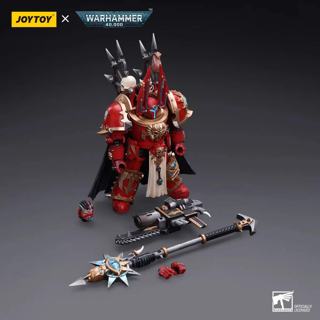 IN STOCK JOYTOY Warhammer 40k 1/18  ChaosSpace Marines Crimson Slaughter Sorcerer Lord in Terminator Armour Mecha Model