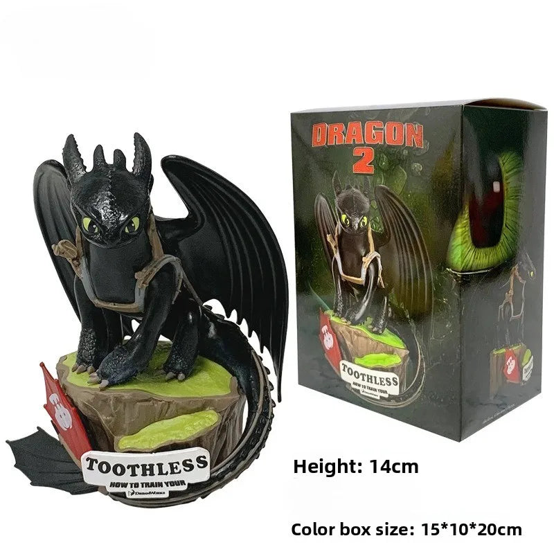 Beast Kingdom Dragon Taming Master Night Evil Dinosaur Toothless Boy Toothless Boy Doll Model Desktop Ornament