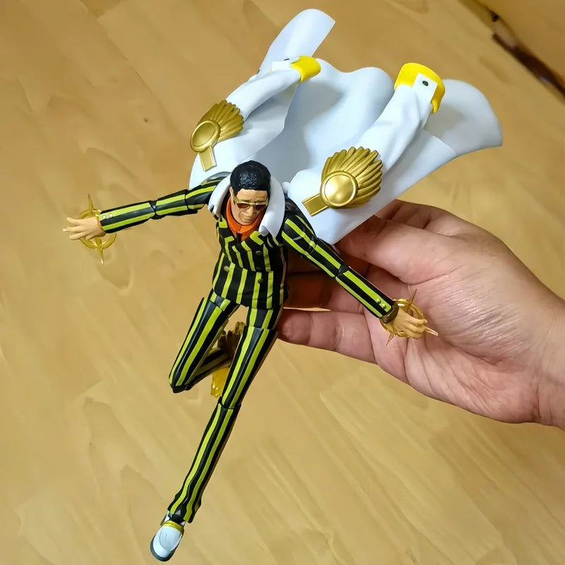 Bandai Original In Stock SHF One Piece Egghead Island Arc Admiral Kizaru Action Figure Anime Figure Desktop Collectible Toy Gift