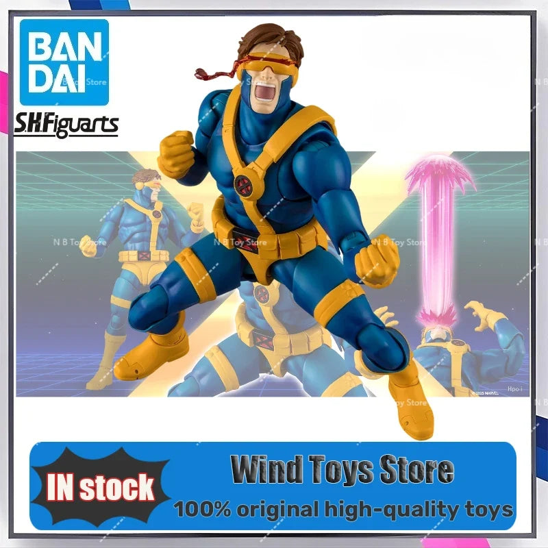 IN STOCK Original BANDAI S.H.Figuarts X-men Cyclops GAMERVERSE Action Figures Toy Collection PVC Models Anime Figure Joint Doll