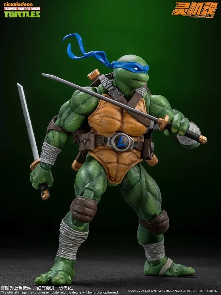 Original LING JIHUN Ninja Turtles Leonardo Raphael Figure Model Collection Toy Gift
