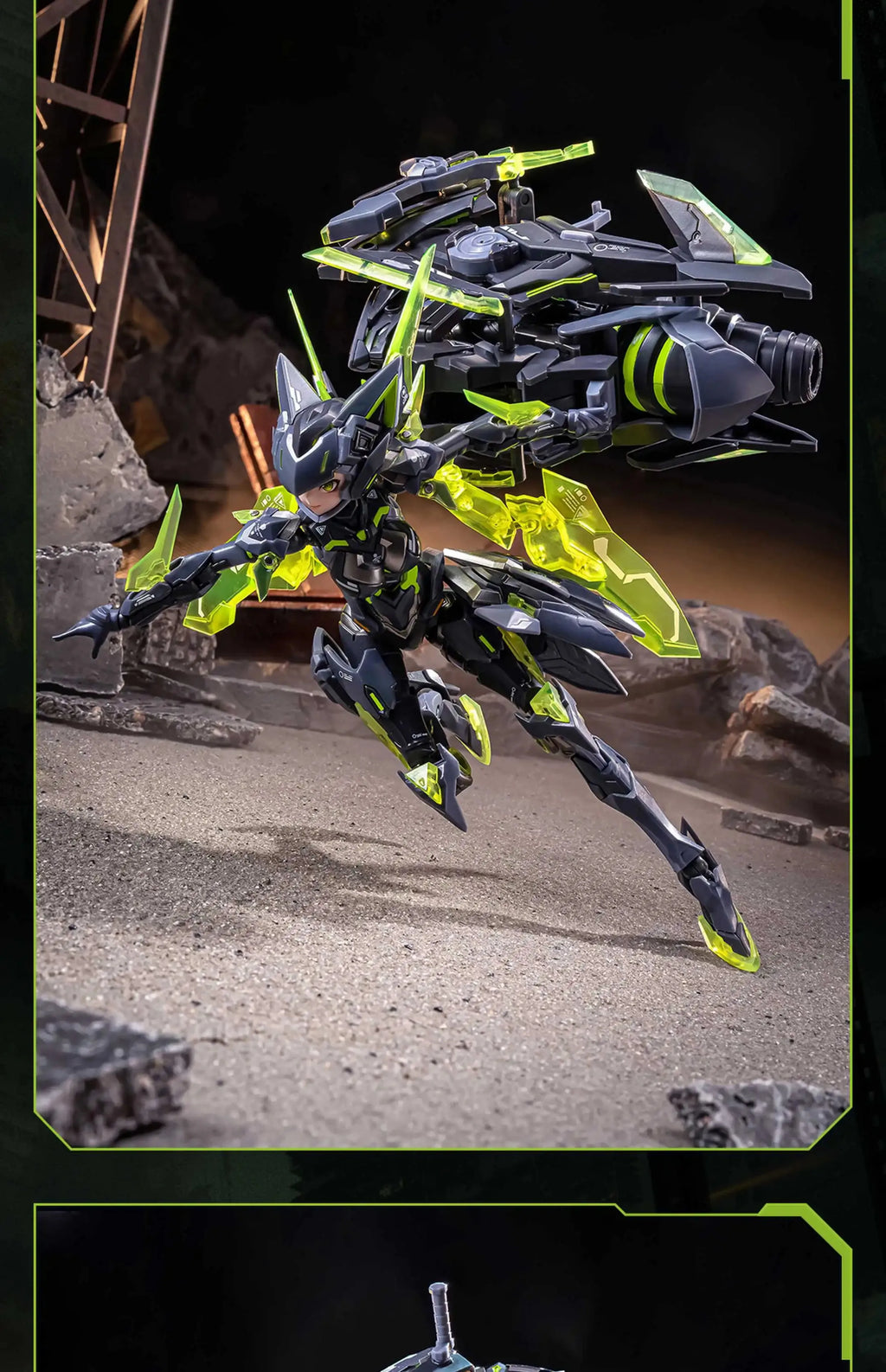 In Stock AniMester Nuclear Gold Reconstruction Sun Shanghai 1/12 Assembly Model Mobile Suit Girl Anime Action Figure Collection