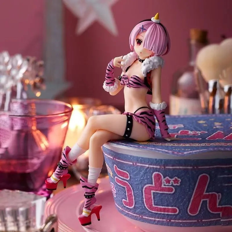 Rem Ram Swimsuit Pretty Girl Collection Ornament Anime Characters Desktop Automotive Parts Toys Series Boys Girls Toys Gifts