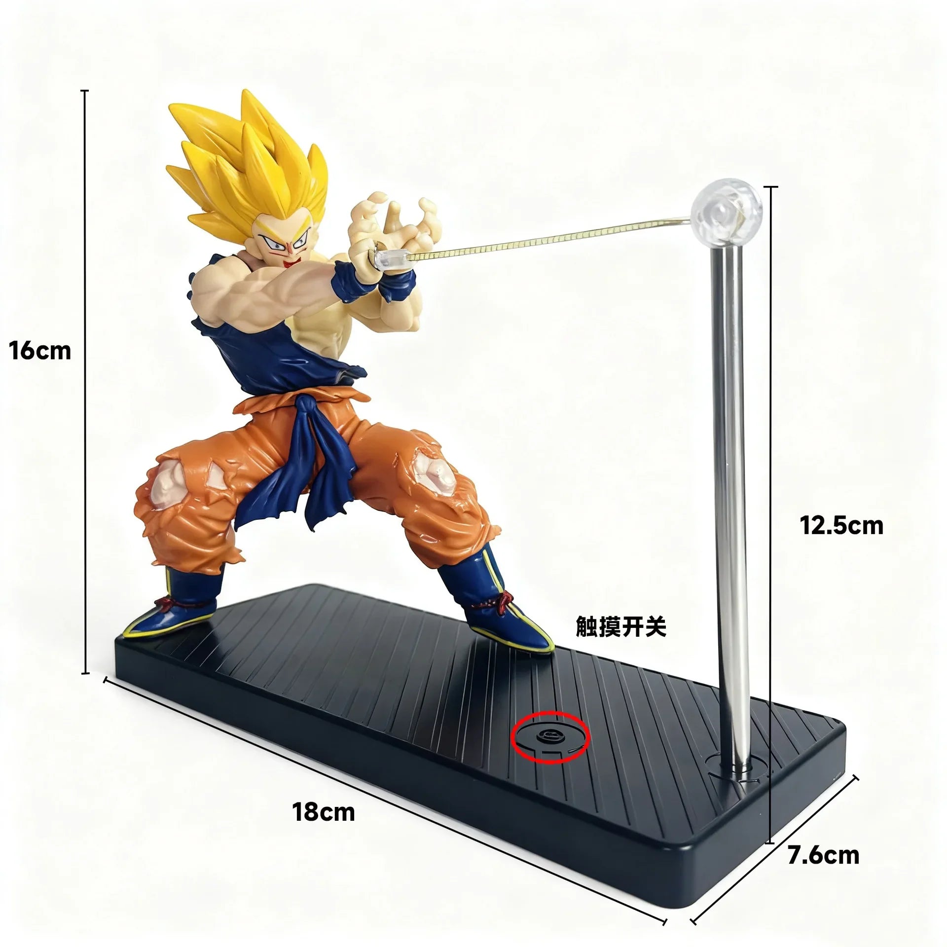Vegeta Super Saiyan Magnetic Night Light Dragon Ball Z Anime Figure Kids Christmas Birthday Gift Study Goku Ambient Light‌