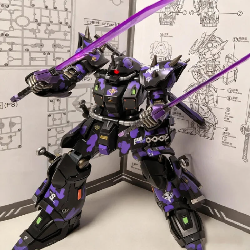 New HG 1/144 Xingyuanshe Efreet Dark Night Camouflage Assembly Model Kit Mecha Action Figures Decor WIth Water Sticker Toys Gift