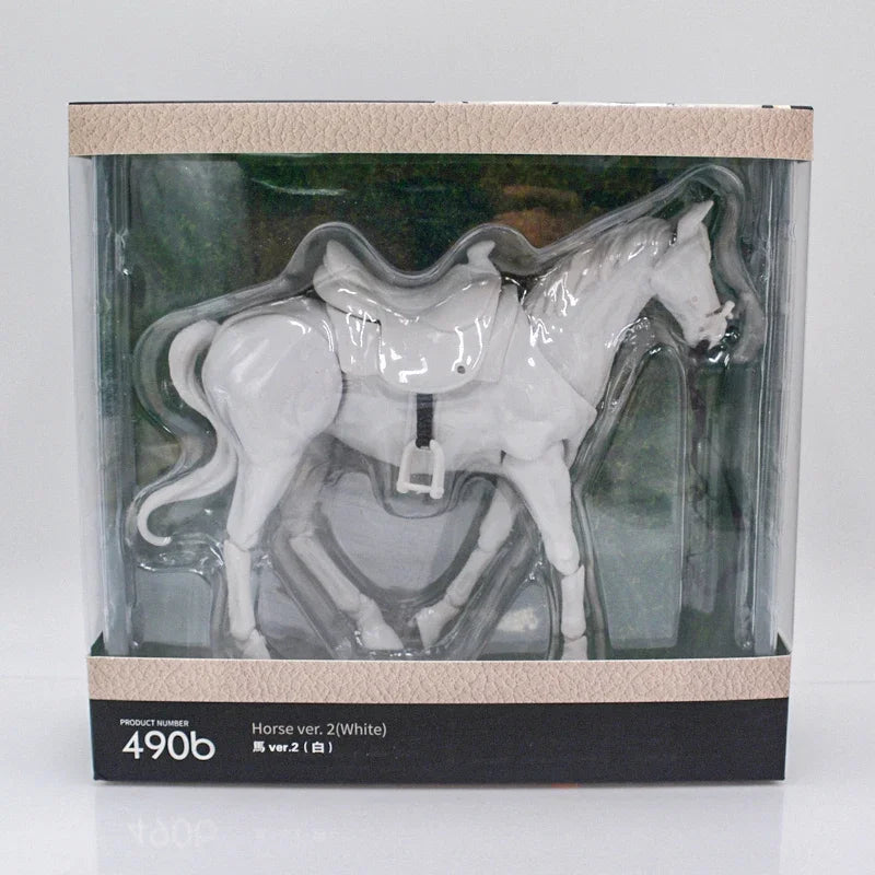 16cm #490 Figma Max Factory Anime Figure figma Horse ver.2 White/Brown Action Figure Adult PVC Collectible Model Doll Toys Gifts