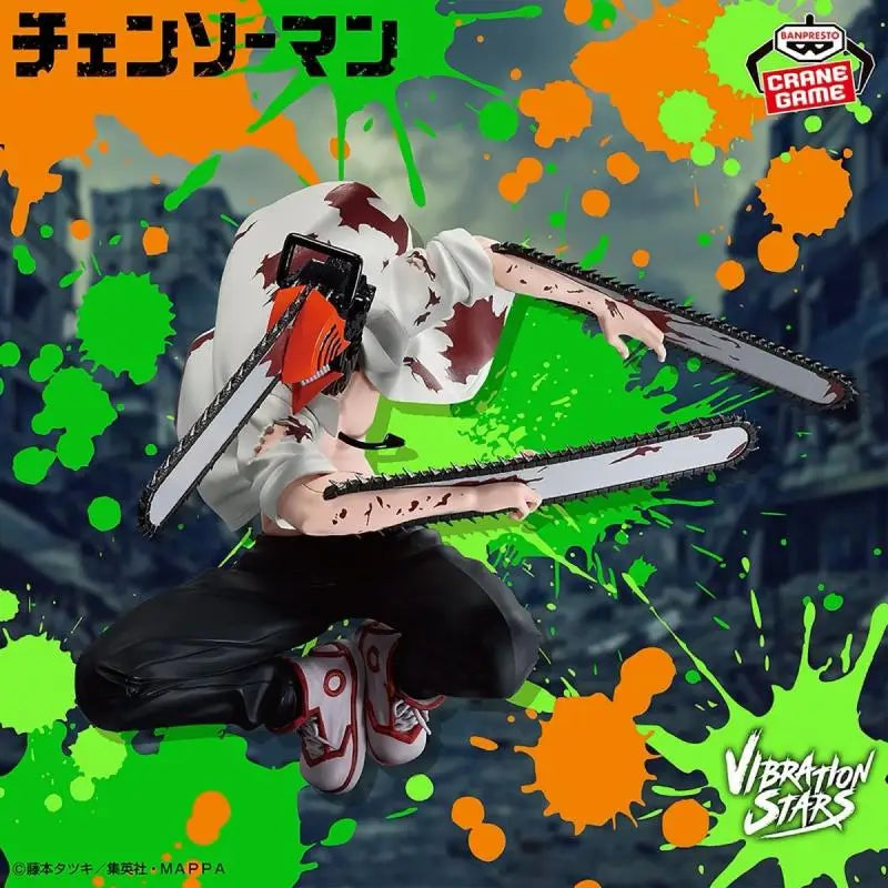 BANDAI Original BANPRESTO CHAINSAW MAN Denji Anime Figures VIBRATION STARS Action Figure Figurine Model PVC Toys For kids Gifts