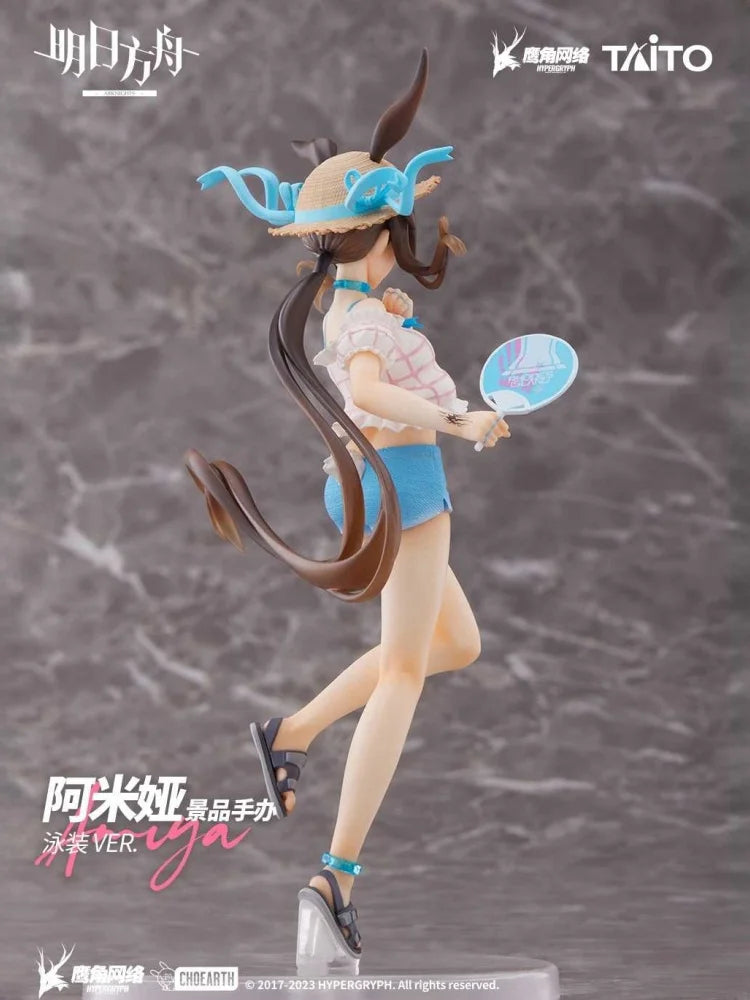 In Stock Arknights Anime Toy Amiya Swimsuit Series Pretty Girl Figurine Model Collection Desktop Ornament Game Same Toy Gift