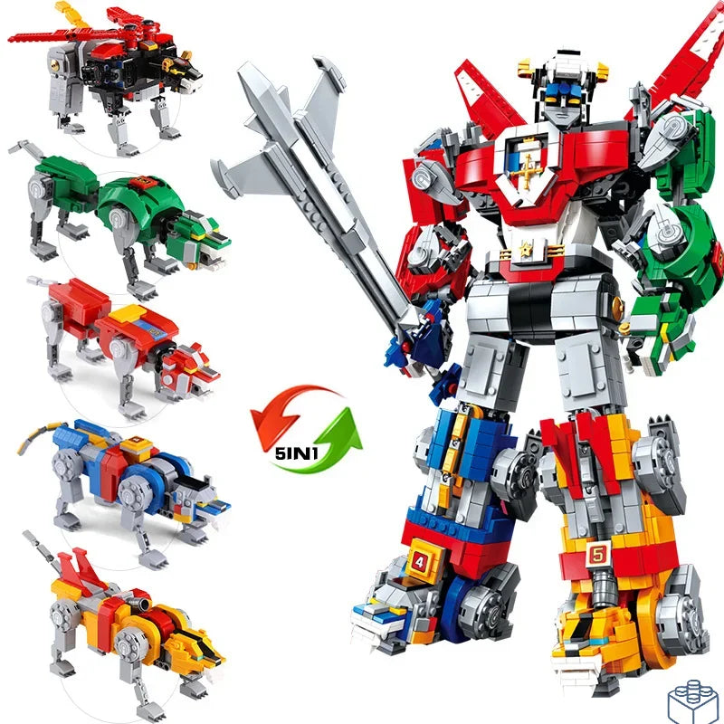 2025 Hot Toy 2321pcs Voltron 21311 Deformable Model Toys 5 in 1 Defender Universe Building Block For Christmas Birthday Gifts