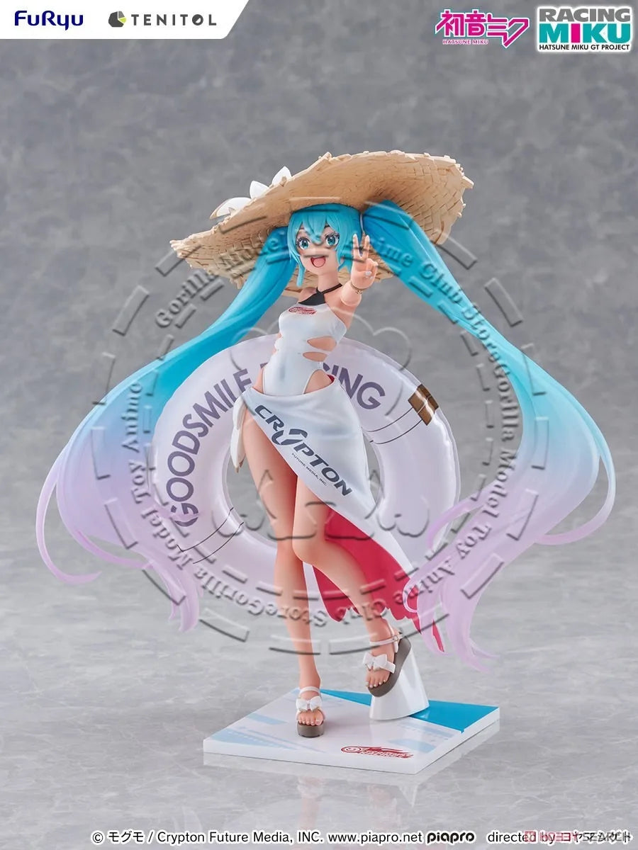 In Stock Original Genuine FuRyu Tenitol Racing Miku 2024 Ver. Vocaloid Figure 210mm Anime Statue Collectible Japanese Model Gift