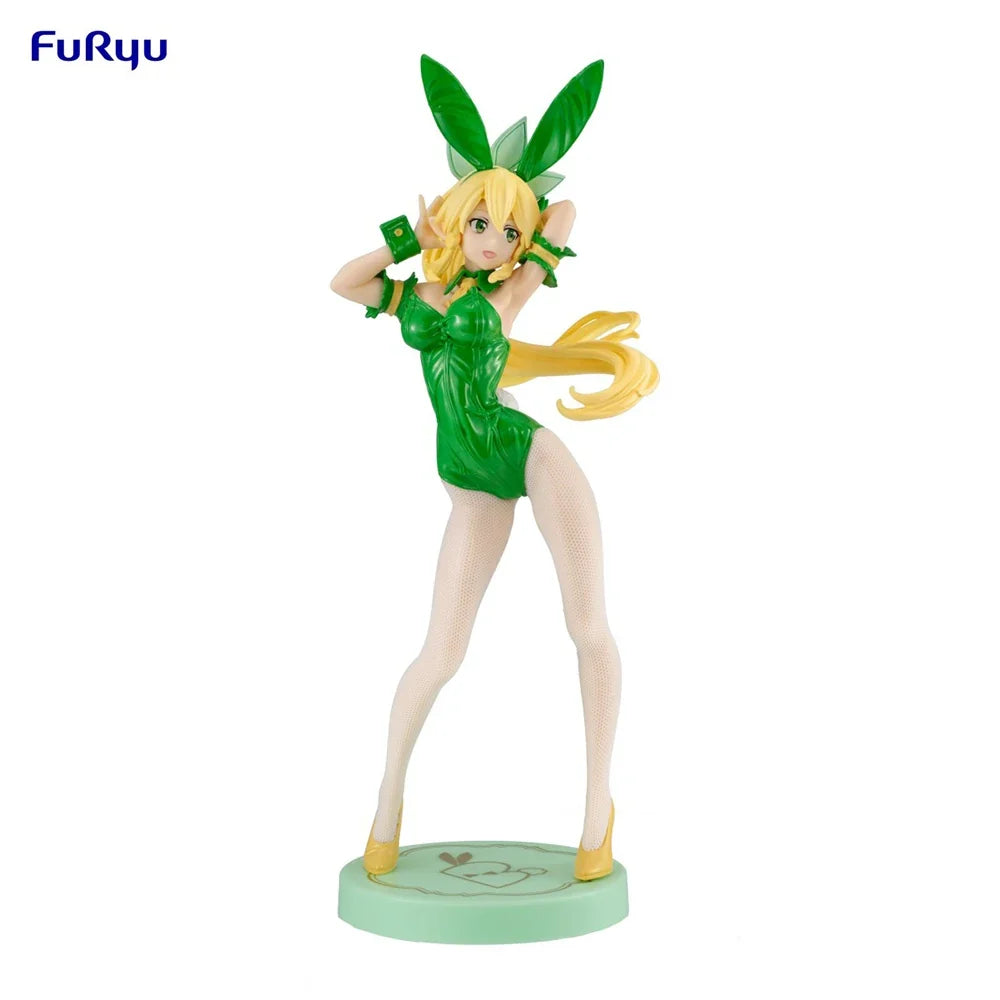 Original in Stock FuRyu BiCute Bunnies Sword Art Online Leafa Anime Figure Action Figure Collection Model Decoration Kawaii