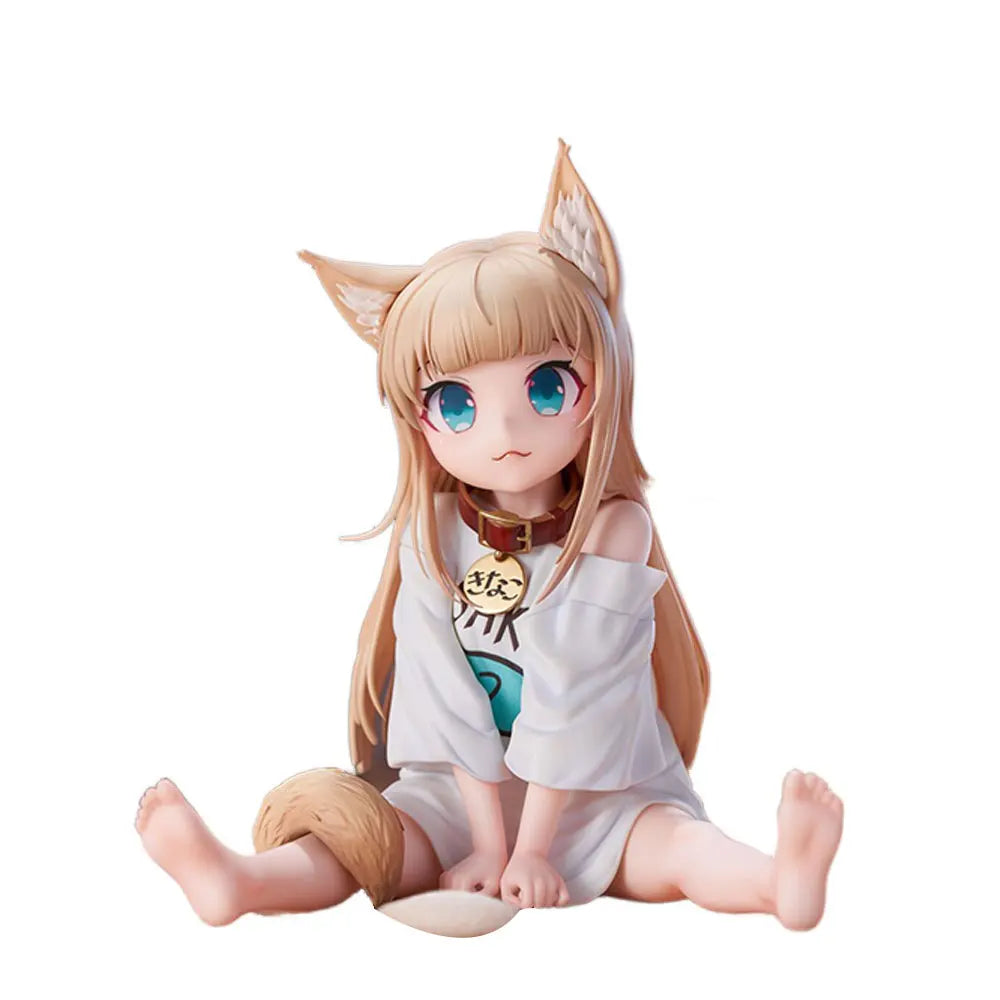 8CM Anime Kinako Figure Cat Girl Cute Noodle Stopper Mini Animation Model Toy Gift Ollection Decoration Ornaments PVC