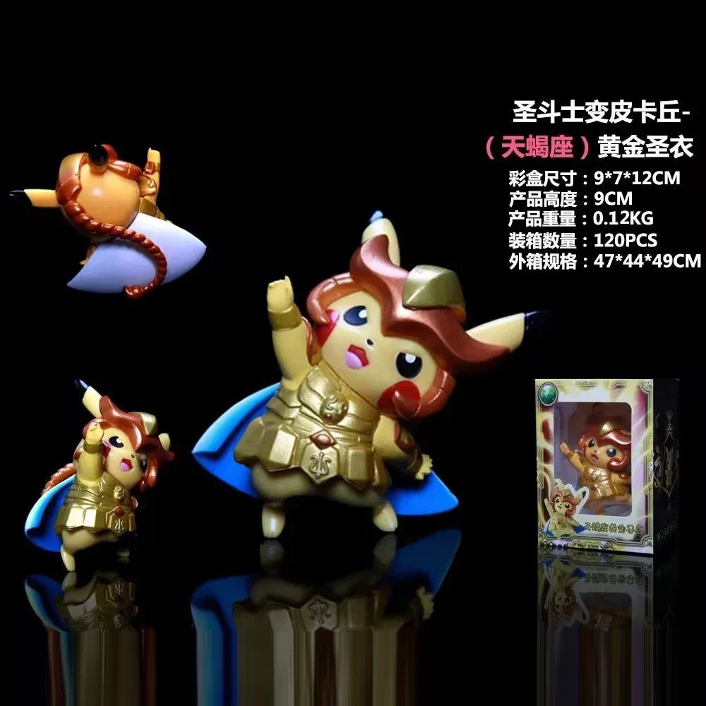 Anime Pokemon 12CM Pikachu Cosplay Action Figure Mini Q Cute Cartoon PVC Model Toys Children Gifts