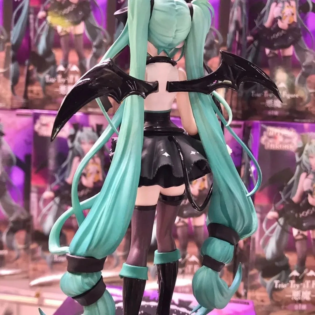 Anime Hatsune Miku 19CM Little devil raccoon Kawaii Action Figure PVC Doll Model Toys Desktop Decoration Holiday Gifts In Stock