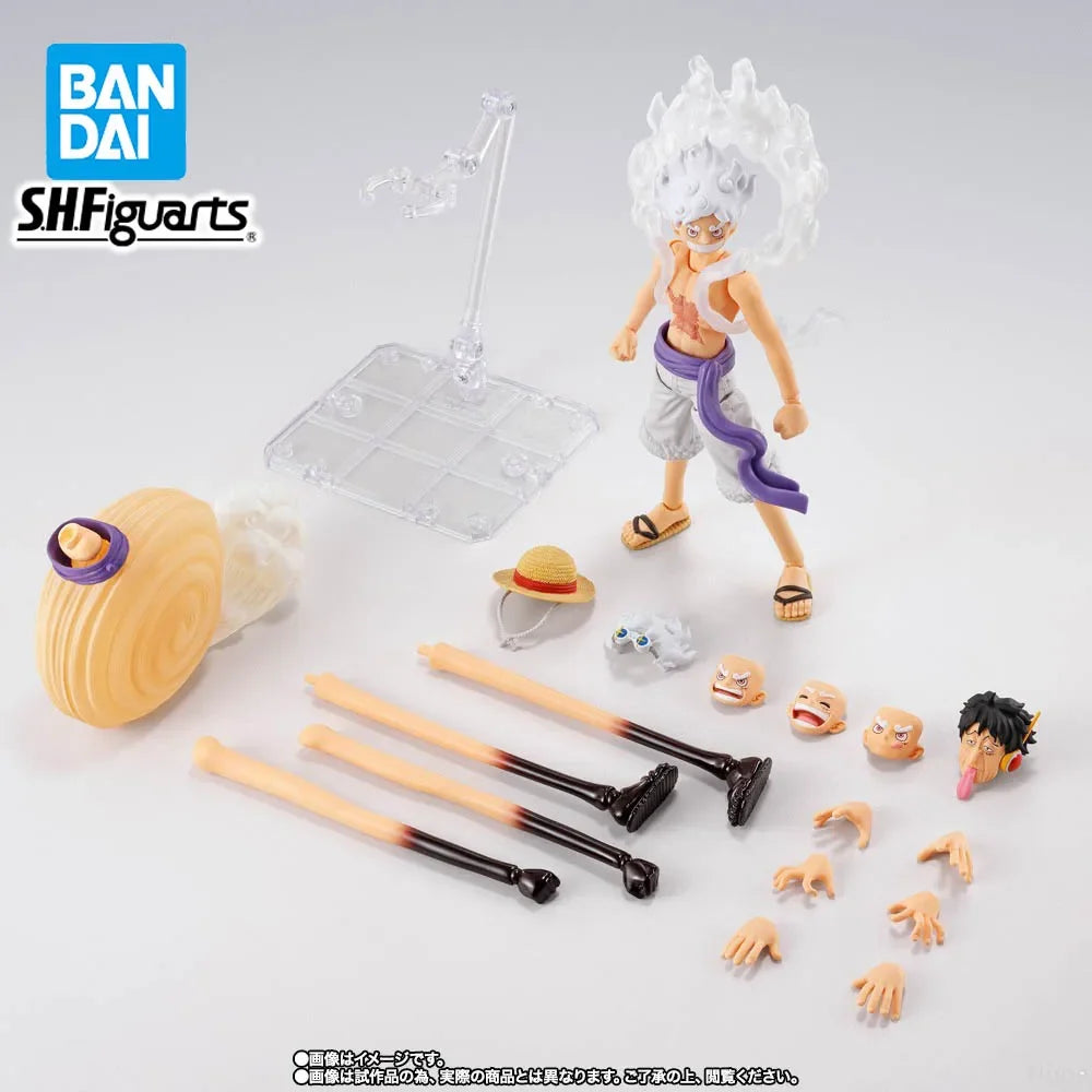 Officially Licensed BANDAI SHFiguarts Future Island Egghead Gear 5 Monkey D Luffy Figure Anime Action One Piece Model Toy