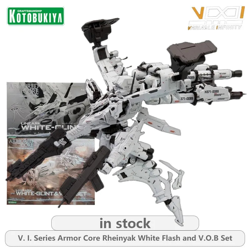 KOTOBUKIYA Original V. I. Series Armor Core Rheinyak White Flash and V.O.B Set Action Figure Assembly Model Toys Gifts for Boys