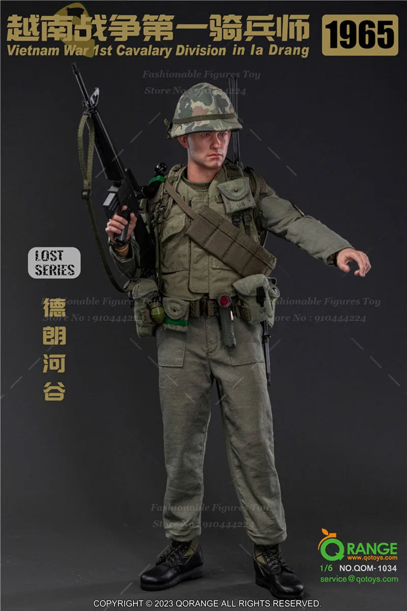 QORANGE QOM-1034 1/6 Men Soldier Vietnam War US 1st Cavalry Division the Delang Valley 1965 Full Set 12" Collection Model Toys