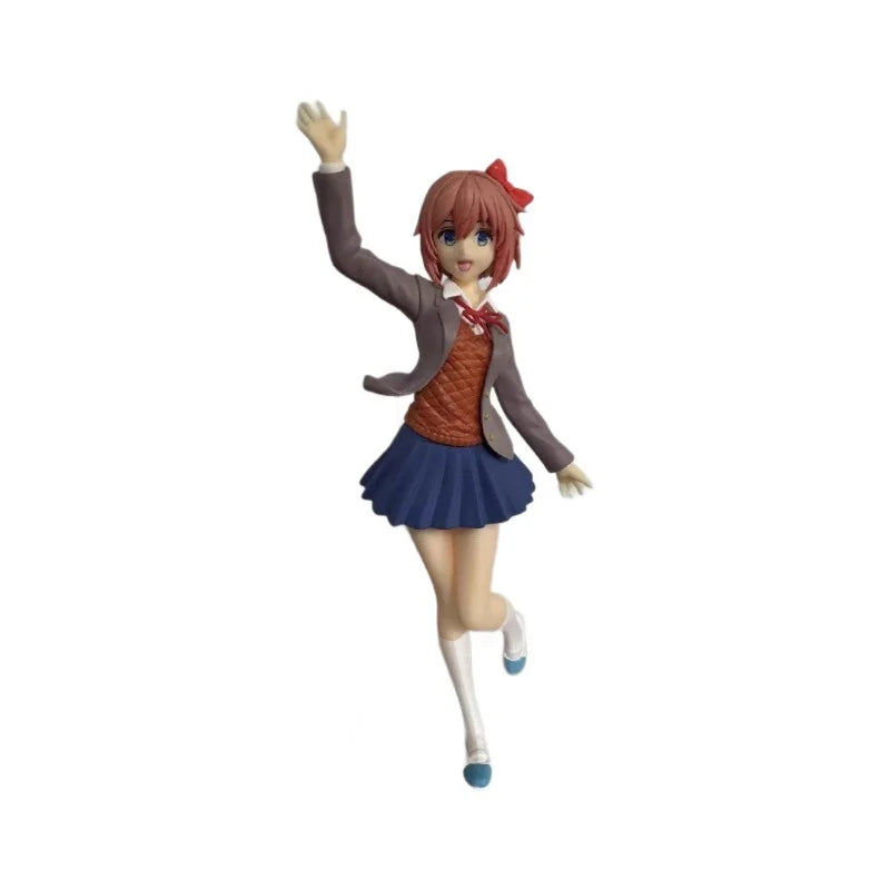 18cm Anime Merchandise Heartbeat Literature Club Sayori Figure Standing Beautiful Girl Birthday Gift Display Model