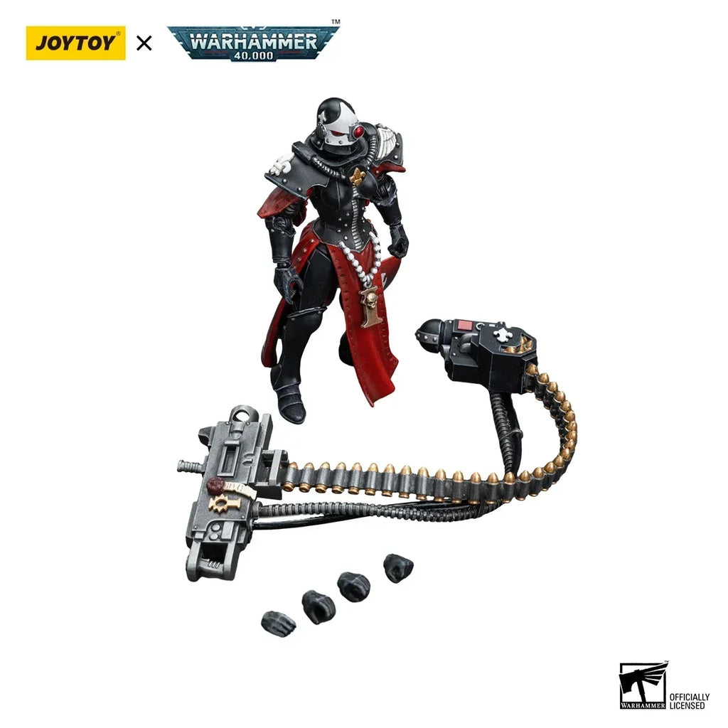 JOYTOY Warhammer 40k 1/18 Action Figures Anime 10.7cm Adepta Sororitas Retributor with Heavy Flamer Collection Model Toys