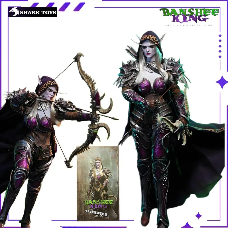 In Stock SHARK TOYS Original Female Demon King Sylvanas Windrunner 1/6 Finished Movable Doll Model Figurine Toy Gift Collection