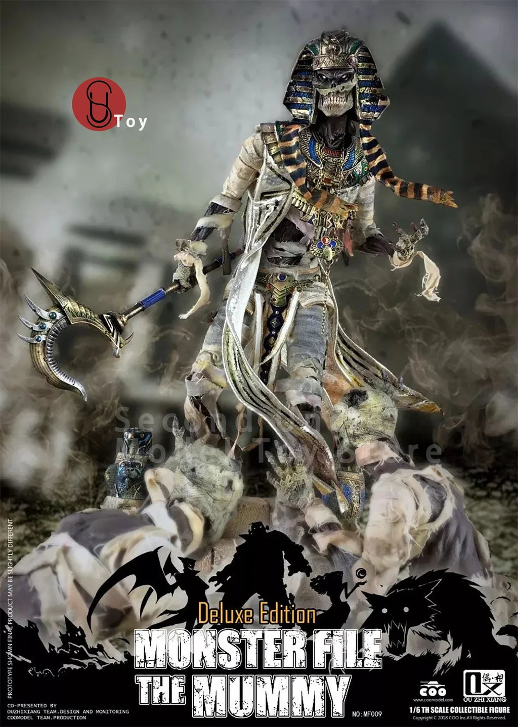 COOMODEL MF008 MF009 1/6 Monster File The Mummy Egypt Skeleton platform 12'' Action Figure Full Set Collectible Model Toys Gift