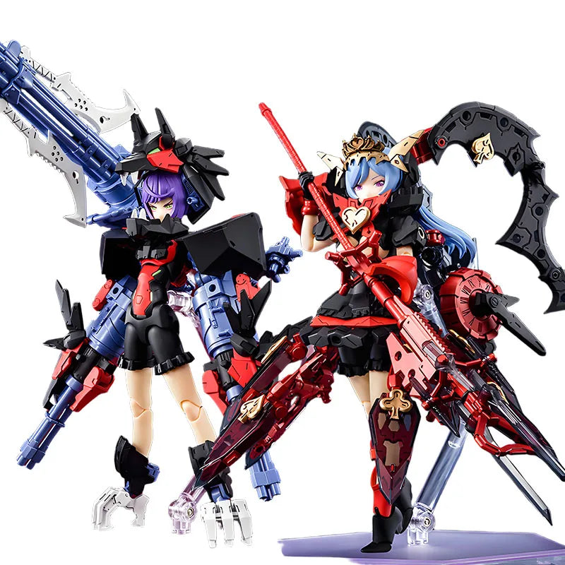 Kotobukiya Original MEGAMI DEVICE Chaos & Pretty GRANDMA&Chaos & Pretty QUEEN OF HEARTS Assembly Model Toys Model Gifts for Boys