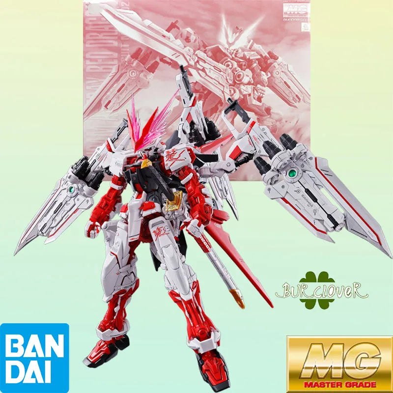 Bandai Genuine MG Online-Exclusive Gundam Astray Red Frame Red Dragon Type MBF-P02 1/100 Anime Action Figure Assembly Model Toys