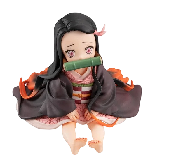 6cm Anime Peripherals Q-version Sitting Kamado Nezuko Tanjirou Figure Model Desktop Ornaments Collection Toy Gifts for Friends