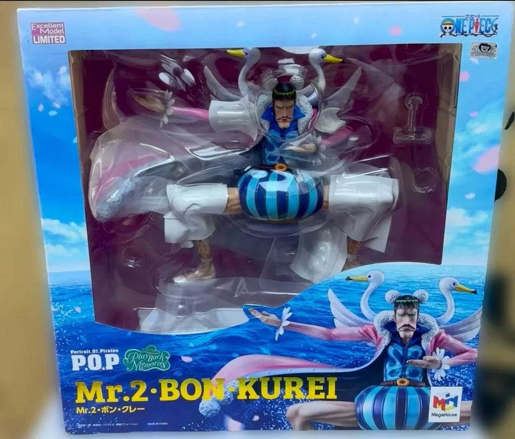 Original MegaHouse Portrait of Pirates ONE PIECE "Playback Memories" Mr.2 Bentham Anime Characters Statue Toys Model