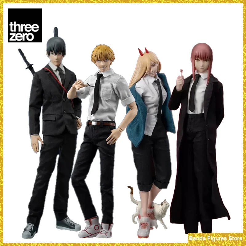 Original 3A Threezero FigZero 1/6 Chainsaw Man Denji Makima Aki Hayakawa Power Auf Lager Anime Sammlerfiguren Modell Spielzeug