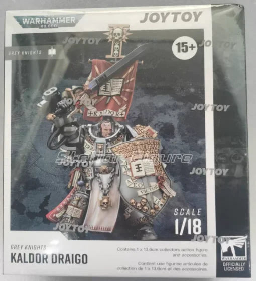 【SF】JOYTOY Warhammer 40K 1/18 Action Figure Grey Knights Kaldor Draigo Model Toys Gifts Collection Ornaments